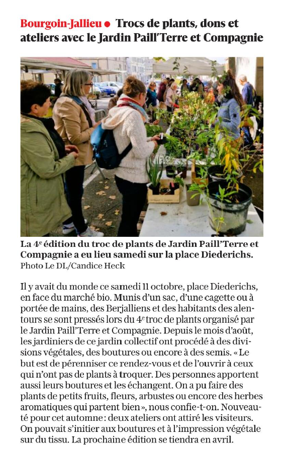 Encore une très belle réussite pour le jardin paill'terre&Cie sur ce troc de plants .